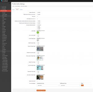 Profile verify settings